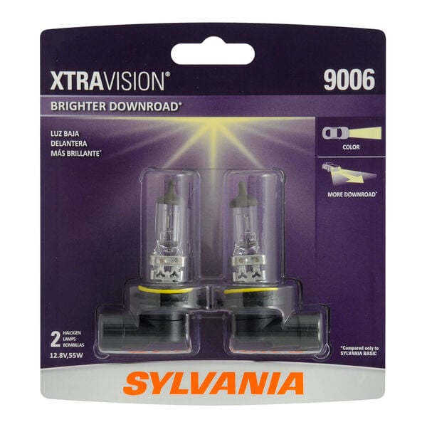 SYLVANIA 9006 XtraVision Halogen Headlight Bulb, 2 Pack, , hi-res