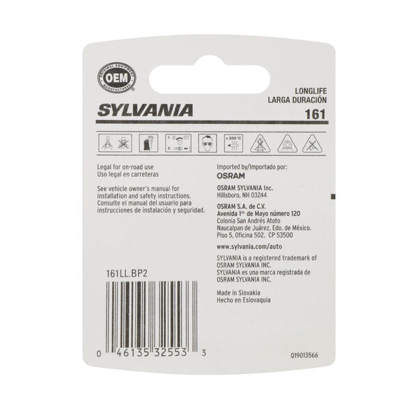 SYLVANIA 161 Long Life Mini Bulb, 2 Pack, , hi-res