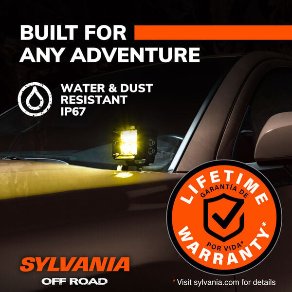 SYLVANIA Ultra 3 Inch LED Pod Cube - Yellow Spot, , hi-res