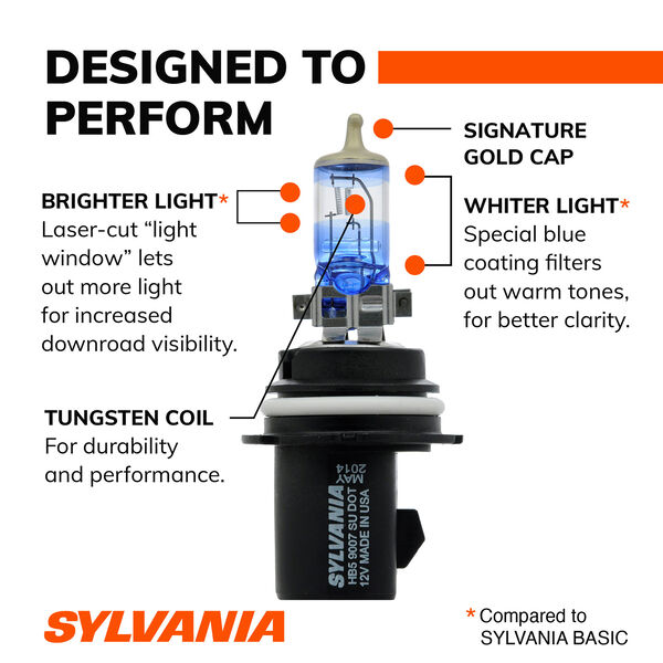SYLVANIA 9007 SilverStar ULTRA Halogen Headlight Bulb, 2 Pack, , hi-res