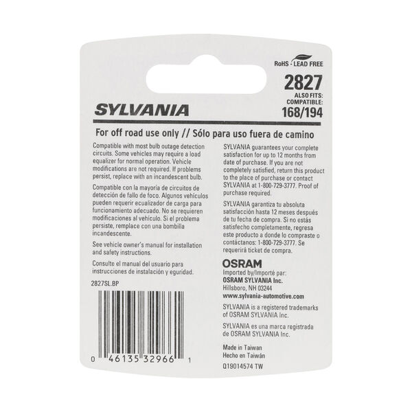 SYLVANIA 2827 AMBER SYL LED Mini Bulb, 1 Pack, , hi-res