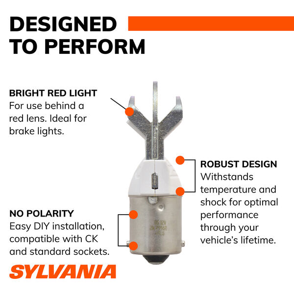 SYLVANIA 1141R RED ZEVO LED Mini, 2 Pack, , hi-res