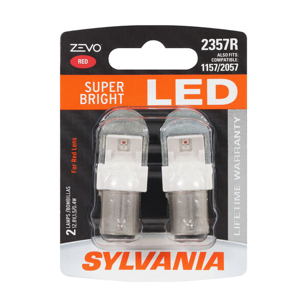SYLVANIA 2357R RED ZEVO LED Mini, 2 Pack, , hi-res