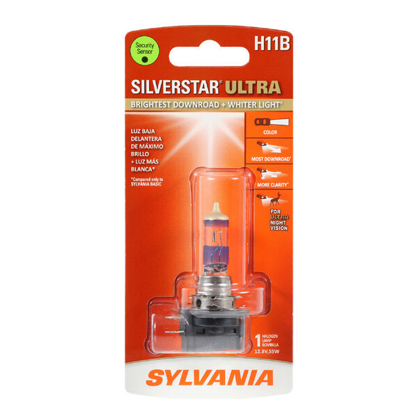 SYLVANIA H11B SilverStar ULTRA Halogen Headlight Bulb, 1 Pack, , hi-res