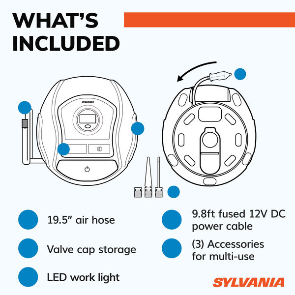 SYLVANIA PLUS Portable Tire Inflator, , hi-res