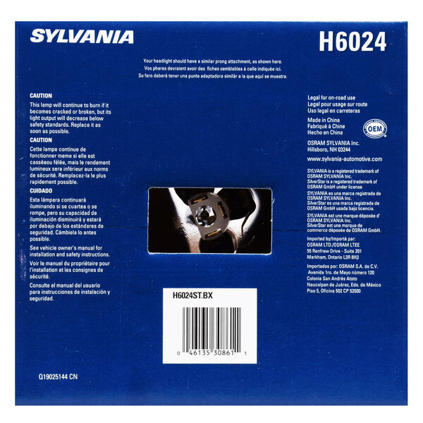 SYLVANIA H6024 SilverStar Sealed Beam Headlight, 1 Pack, , hi-res