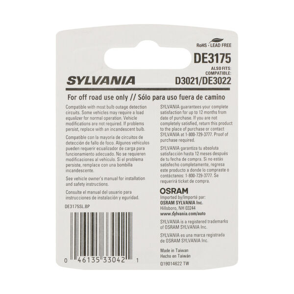 SYLVANIA DE3175 WHITE SYL LED Mini Bulb, 1 Pack, , hi-res