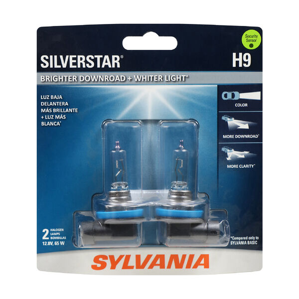 SYLVANIA H9 SilverStar Halogen Headlight Bulb, 2 Pack, , hi-res