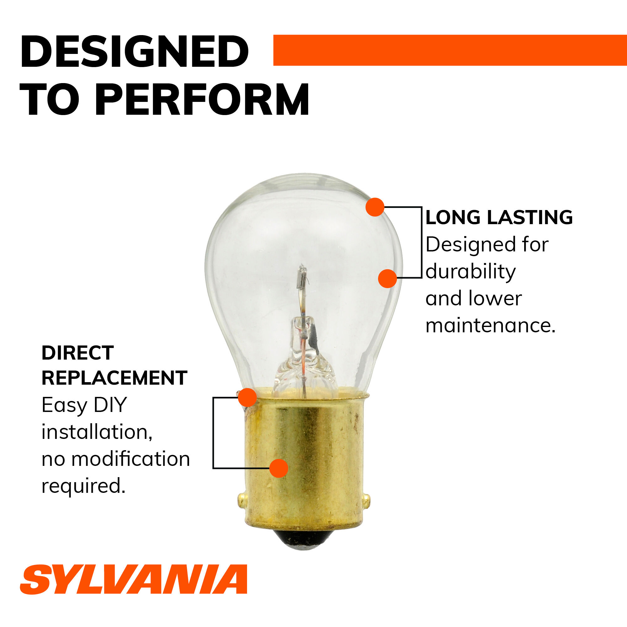 SYLVANIA 93 Long Life Mini Bulb, 2 Pack