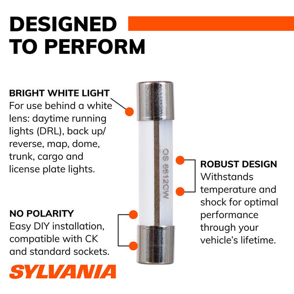 SYLVANIA 6612F WHITE ZEVO LED Mini Bulb, 1 Pack, , hi-res