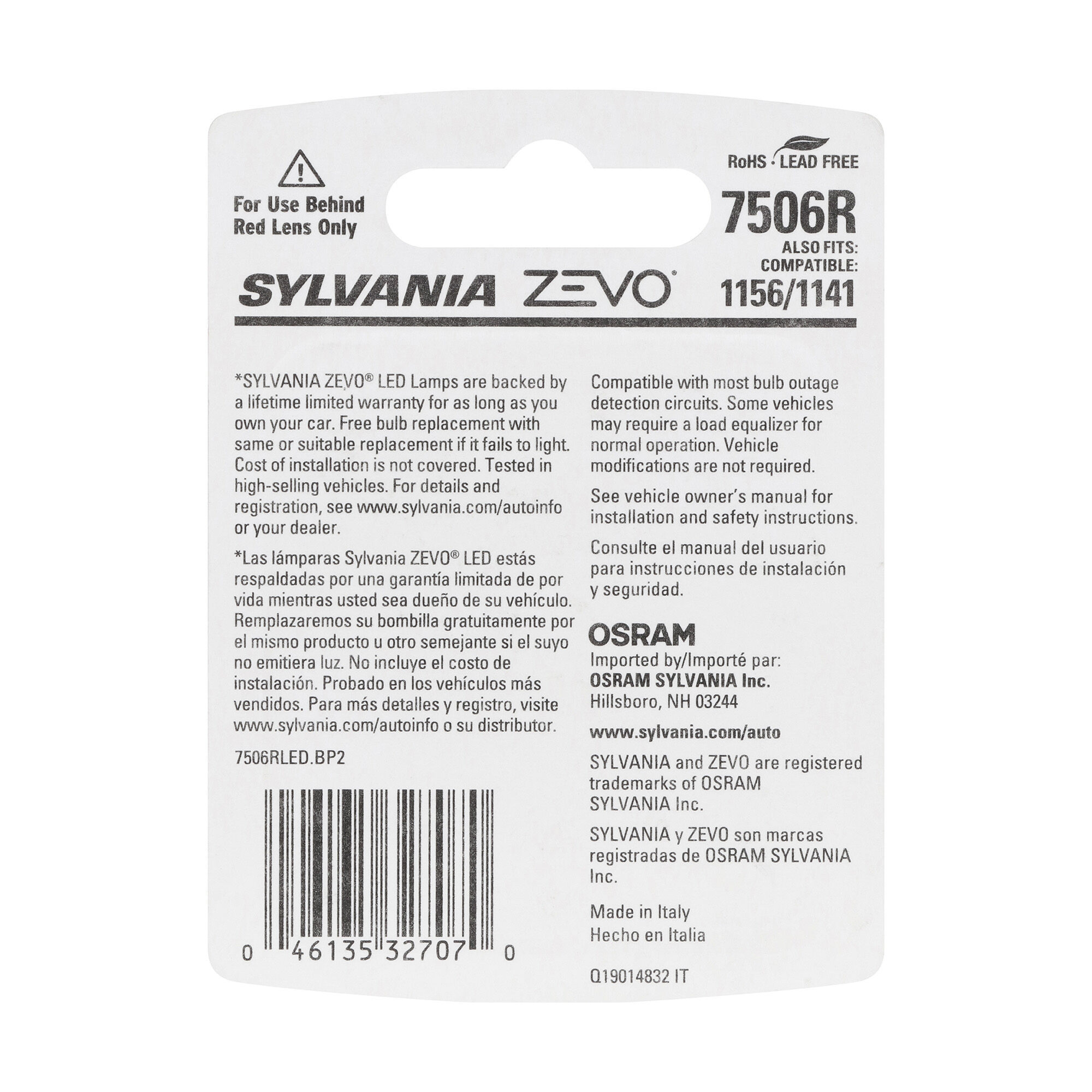 SYLVANIA 7506R RED ZEVO LED Mini, 2 Pack SYLVANIA 7506R RED ZEVO LED Mini, 2 Pack