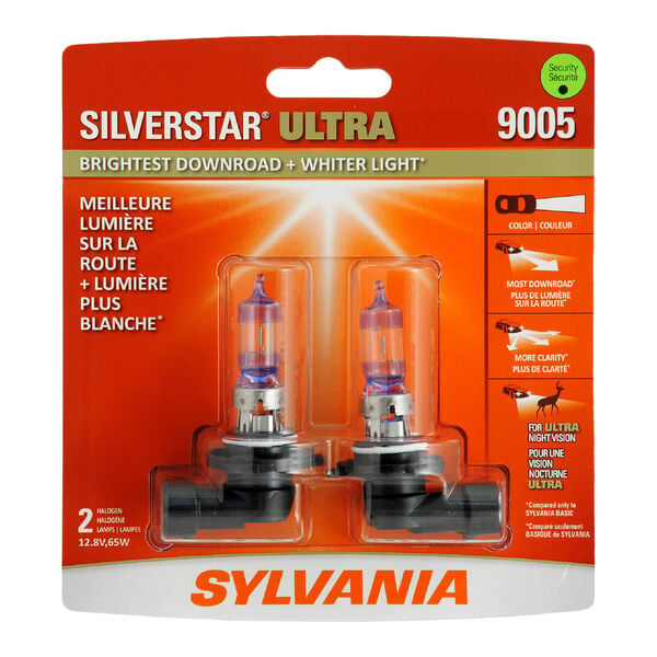 SYLVANIA 9005 SilverStar ULTRA Halogen Headlight Bulb, 2 Pack, , hi-res