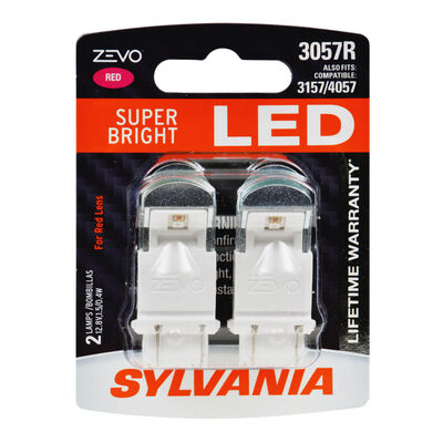 SYLVANIA 3057R RED ZEVO LED Mini, 2 Pack