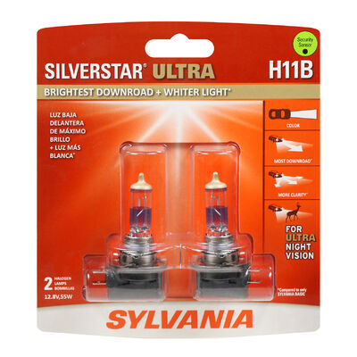 SYLVANIA H11B SilverStar ULTRA Halogen Headlight Bulb, 2 Pack