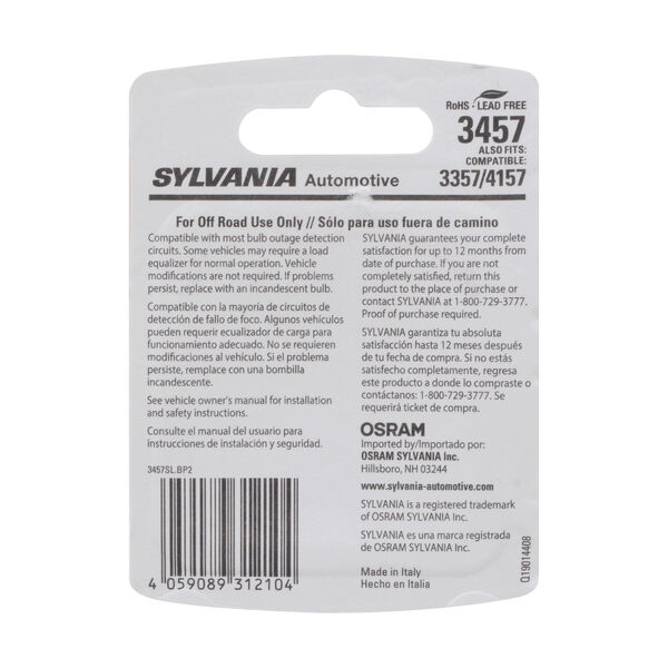 SYLVANIA 3457 WHITE SYL LED Mini Bulb, 2 Pack, , hi-res