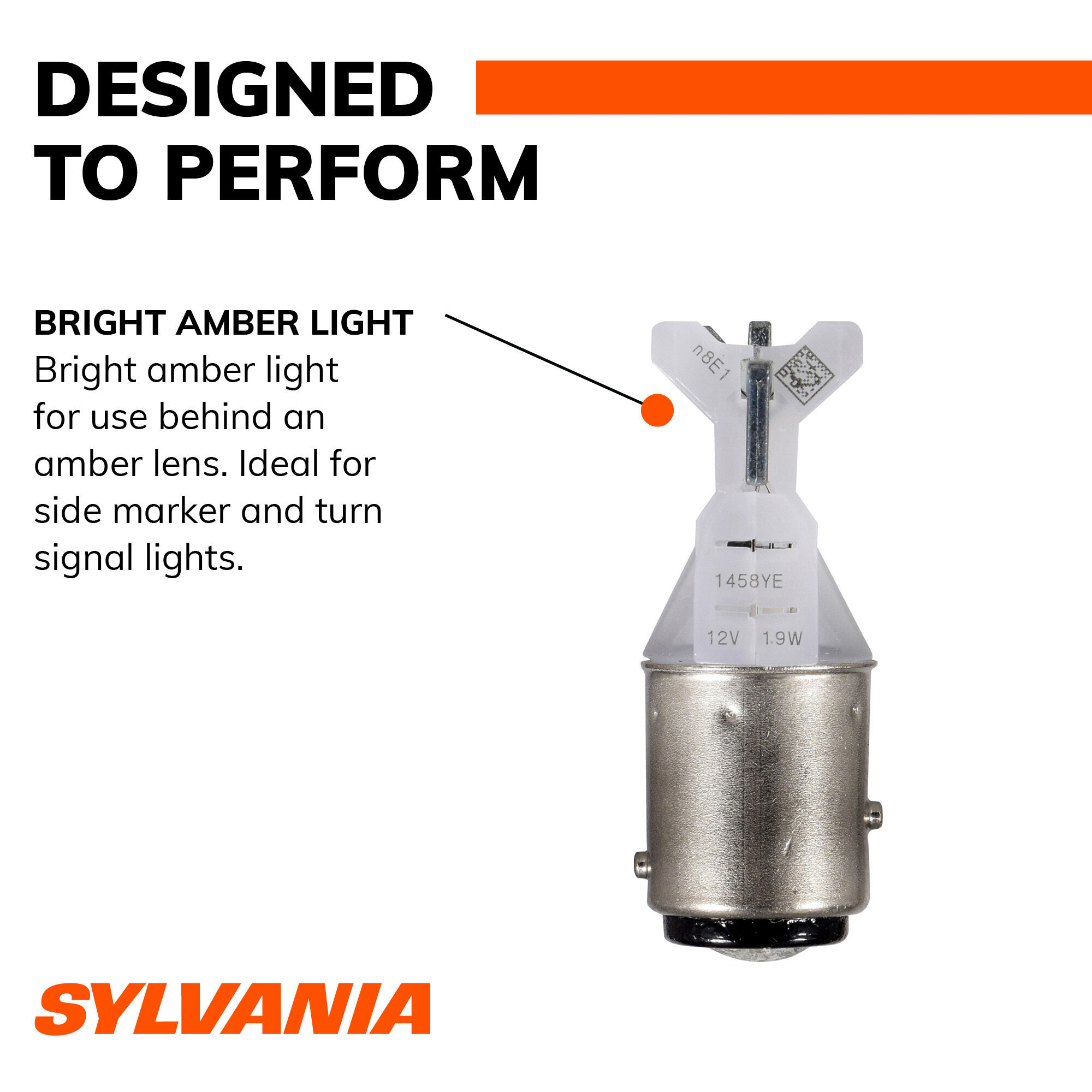 SYLVANIA 2357A AMBER SYL LED Mini Bulb Mini Bulb, 2 Pack