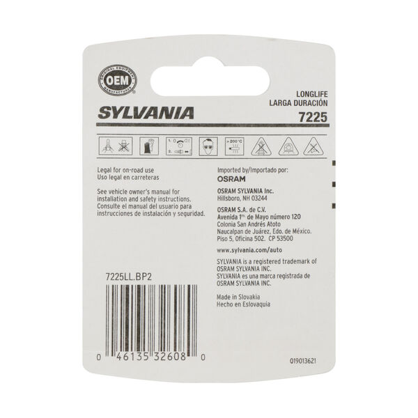 SYLVANIA 7225 Long Life Mini Bulb, 2 Pack, , hi-res