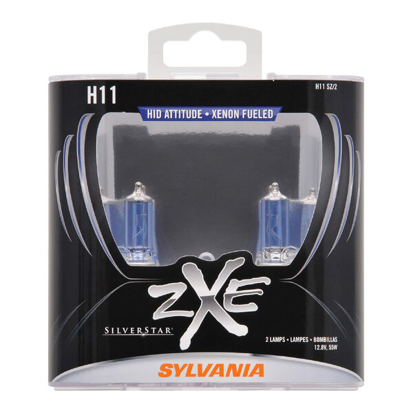 SYLVANIA H11 SilverStar zXe Halogen Headlight Bulb, 2 Pack, , hi-res