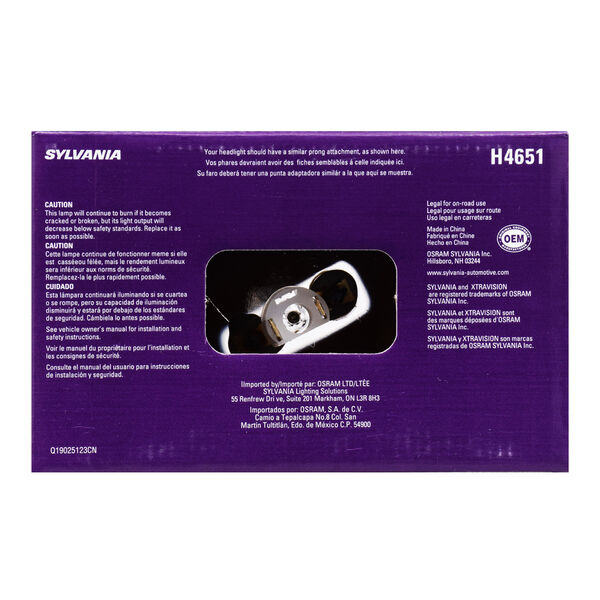 SYLVANIA H4651 XtraVision Sealed Beam Headlight, 1 Pack, , hi-res