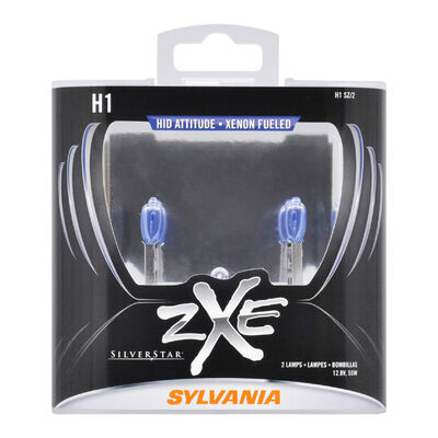 SYLVANIA H1 SilverStar zXe Halogen Headlight Bulb, 2 Pack