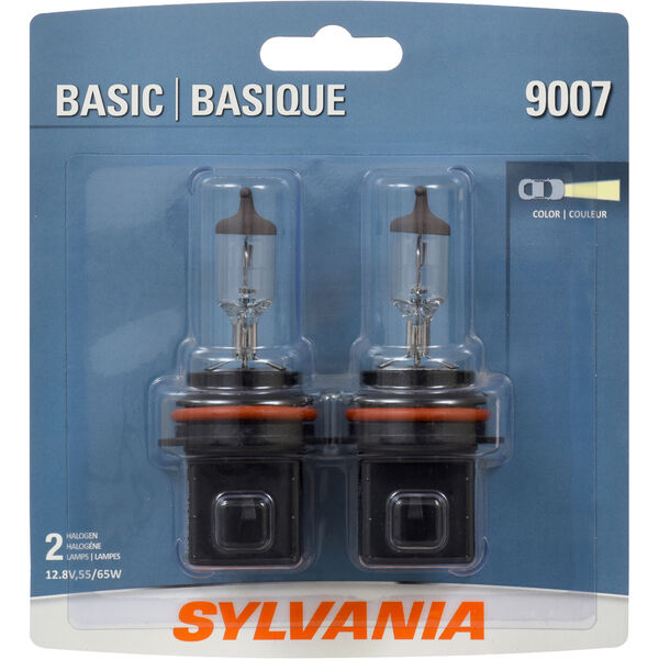 SYLVANIA 9007 Basic Halogen Headlight Bulb, 2 Pack