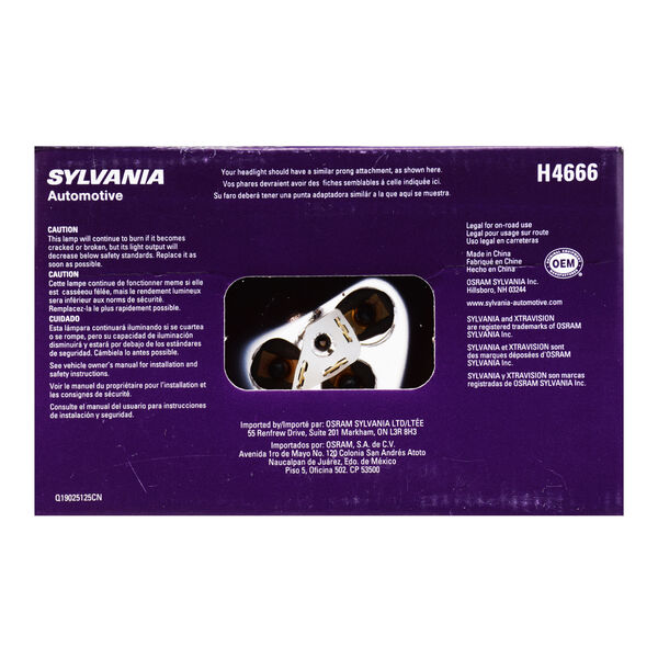 SYLVANIA H4666 XtraVision Sealed Beam Headlight, 1 Pack, , hi-res
