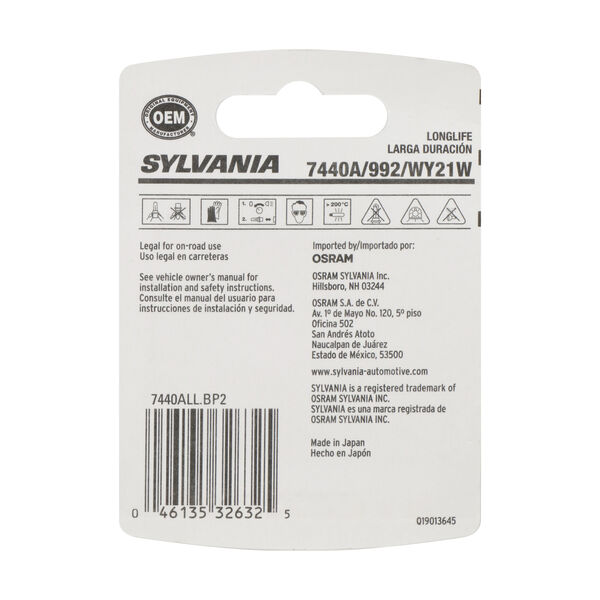 SYLVANIA 7440A Long Life Mini Bulb, 2 Pack, , hi-res