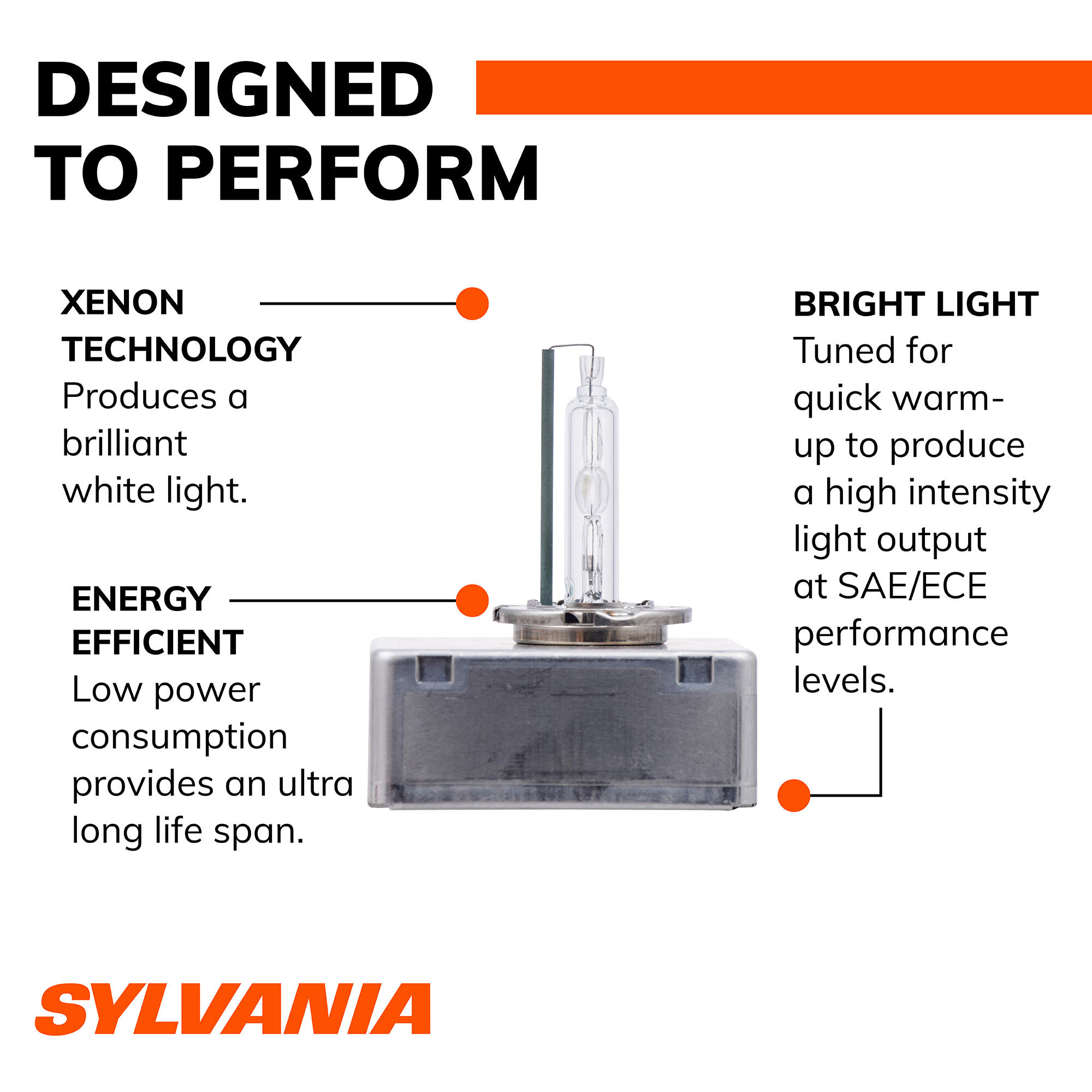 SYLVANIA D5S Basic HID Headlight Bulb, 1 Pack