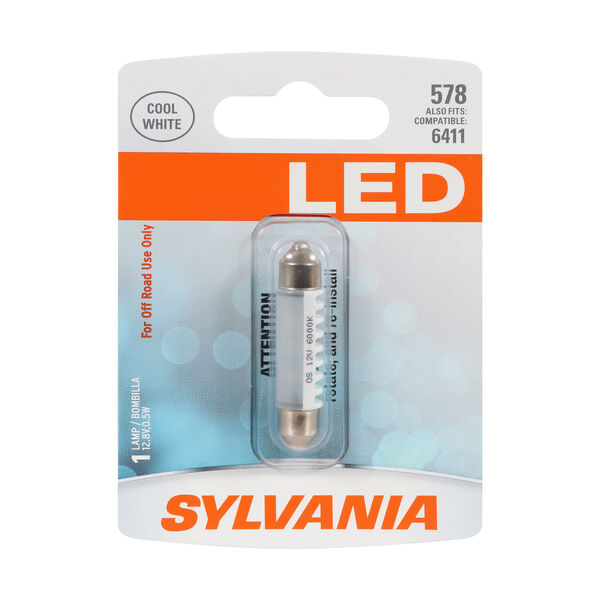 SYLVANIA 578 WHITE SYL LED Mini Bulb, 1 Pack, , hi-res
