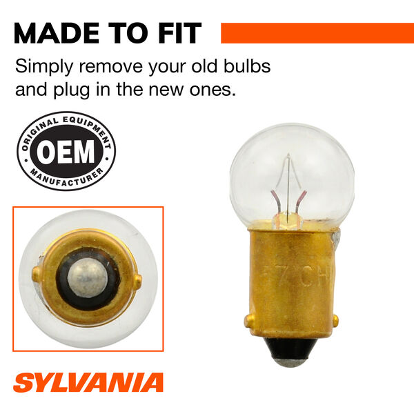 SYLVANIA 57 Long Life Mini Bulb, 2 Pack, , hi-res