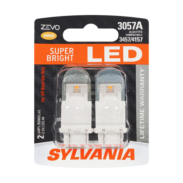 SYLVANIA 3057A AMBER ZEVO LED Mini, 2 Pack, , hi-res