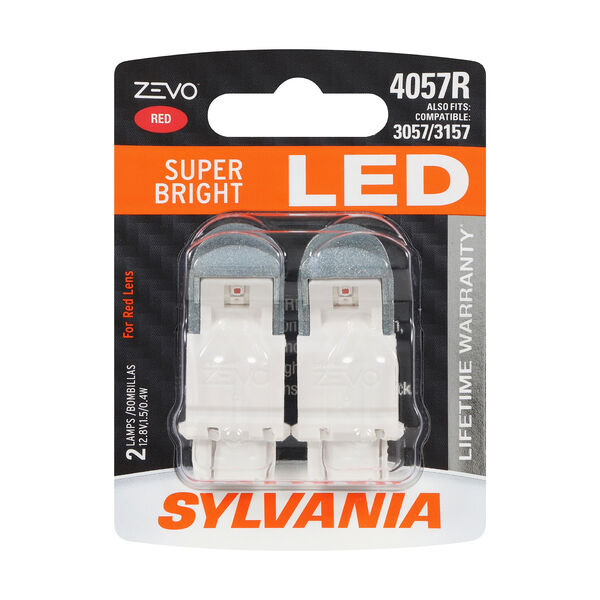 SYLVANIA 4057R RED ZEVO LED Mini, 2 Pack, , hi-res