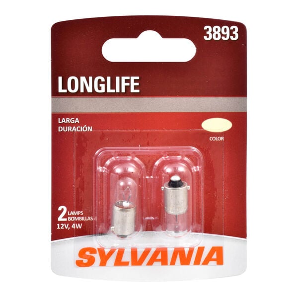 SYLVANIA 3893 Long Life Mini Bulb, 2 Pack, , hi-res