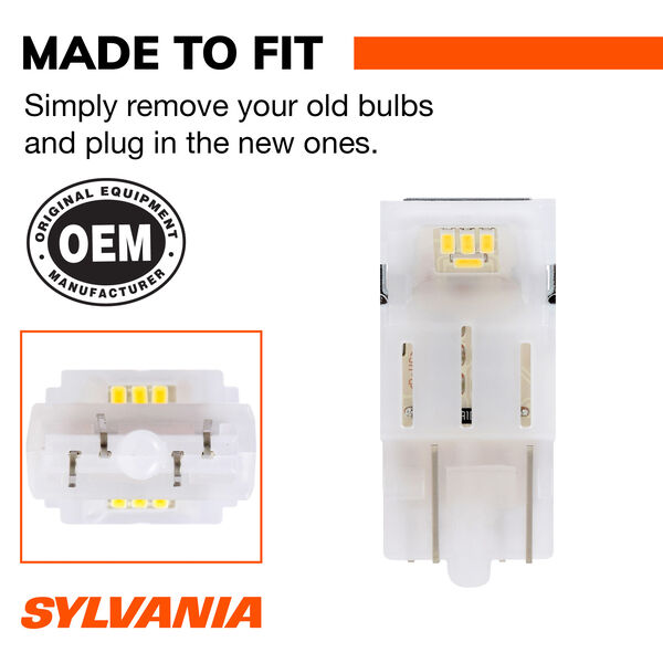 SYLVANIA 7443 WHITE SYL LED Mini Bulb, 2 Pack, , hi-res