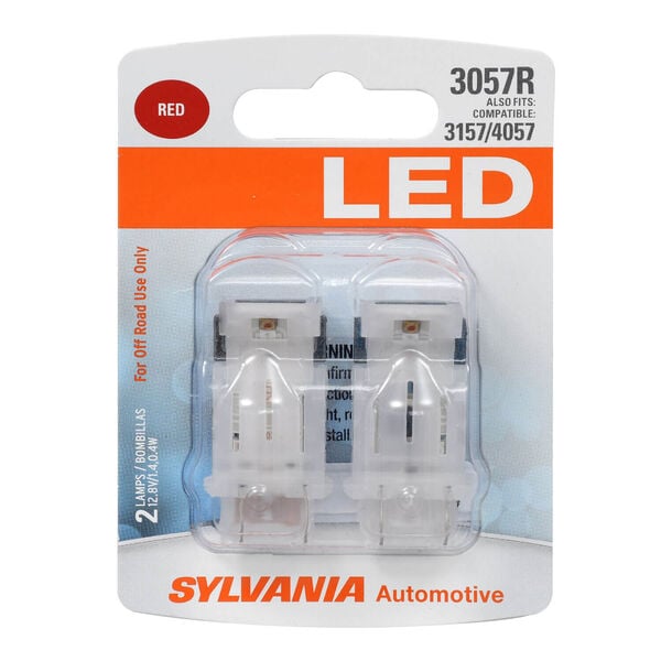 SYLVANIA 3057R RED SYL LED Mini Bulb, 2 Pack, , hi-res