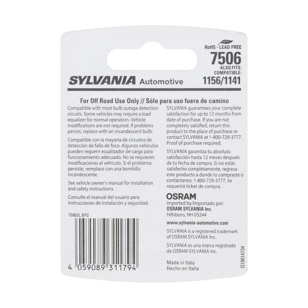 SYLVANIA 7506 WHITE SYL LED Mini Bulb, 2 Pack, , hi-res