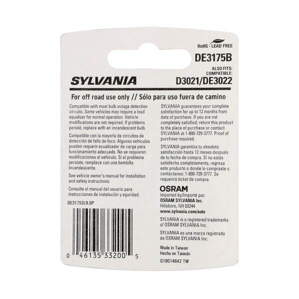 SYLVANIA DE3175 BLUE LED Mini Bulb, 1 Pack, , hi-res