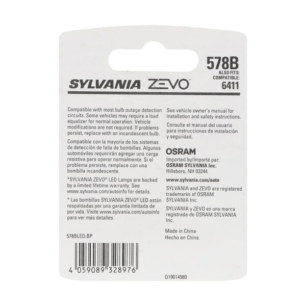 SYLVANIA 578B BLUE ZEVO LED Mini Bulb, 1 Pack, , hi-res