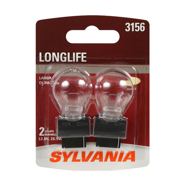SYLVANIA 3156 Long Life Mini Bulb, 2 Pack, , hi-res