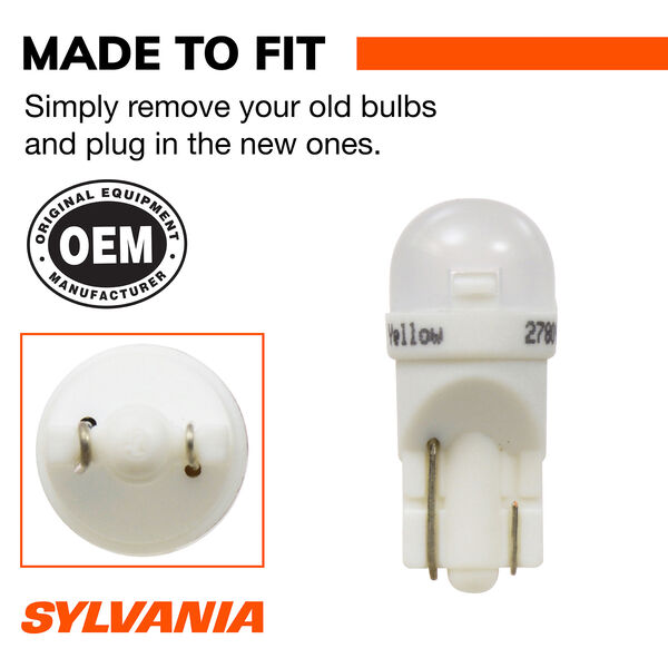 SYLVANIA 168A AMBER SYL LED Mini Bulb Mini Bulb, 1 Pack, , hi-res