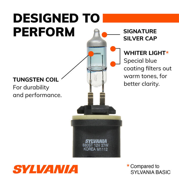 SYLVANIA 880 SilverStar Halogen Fog Bulb, 1 Pack, , hi-res