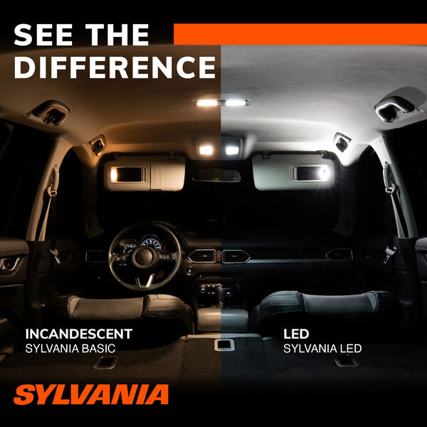 SYLVANIA 7443 WHITE SYL LED Mini Bulb, 2 Pack, , hi-res