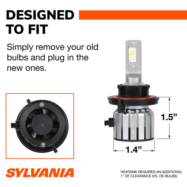 SYLVANIA H13 LED Fog & Powersports Bulb, 2 Pack, , hi-res