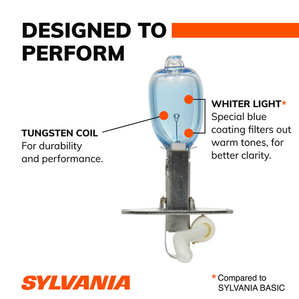 SYLVANIA H3 SilverStar Halogen Headlight Bulb, 1 Pack, , hi-res
