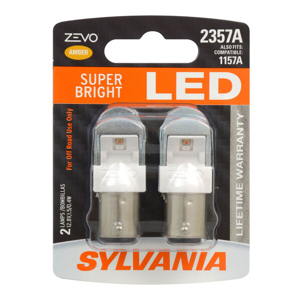 SYLVANIA 2357A AMBER ZEVO LED Mini, 2 Pack, , hi-res