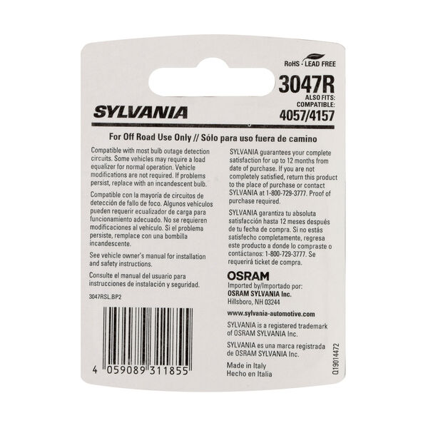 SYLVANIA 3047R RED SYL LED Mini Bulb, 2 Pack, , hi-res