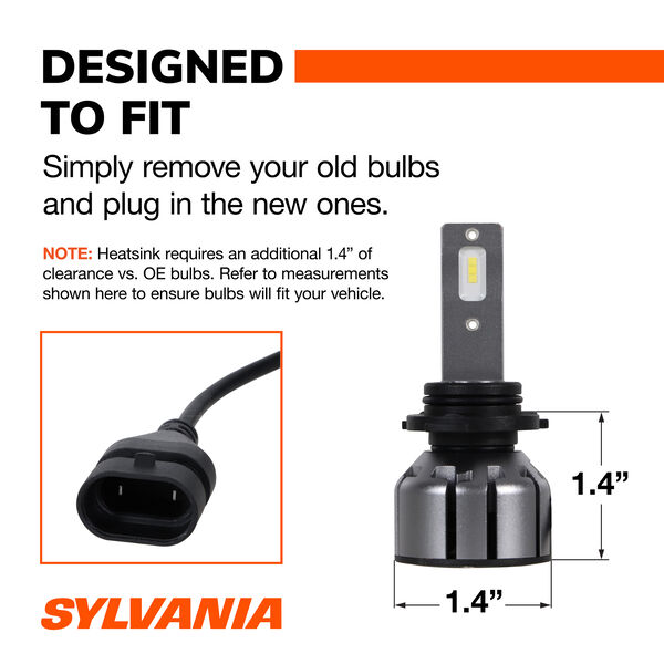 SYLVANIA 9012 LED Ultra Powersports & Fog Bulb, 2 Pack, , hi-res