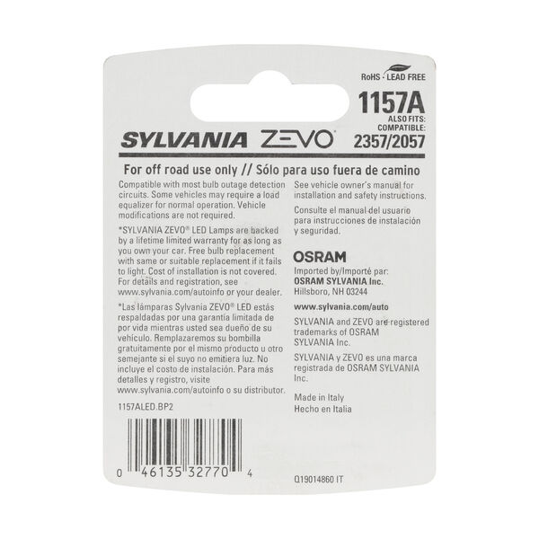 SYLVANIA 1157A AMBER ZEVO LED Mini, 2 Pack, , hi-res