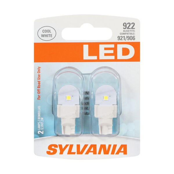 SYLVANIA 922 WHITE LED Mini Bulb, 2 Pack, , hi-res