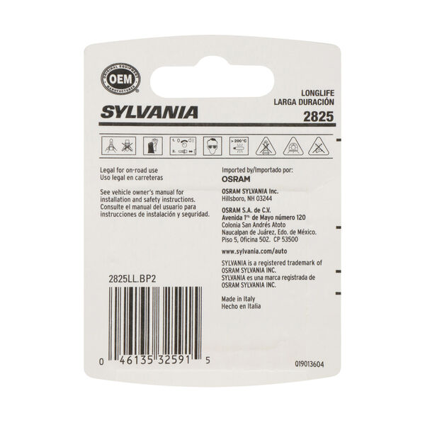 SYLVANIA 2825 Long Life Mini Bulb, 2 Pack, , hi-res